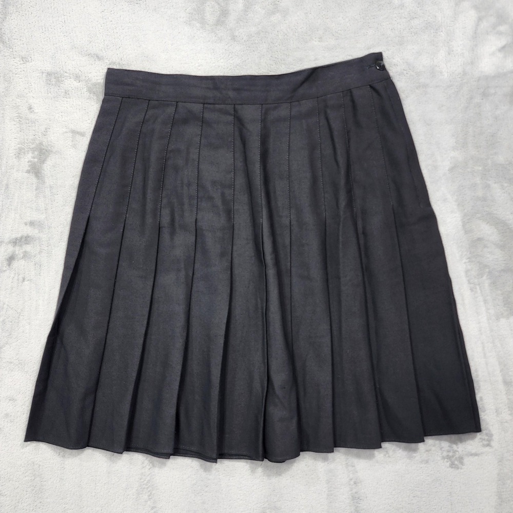 Vintage 35th & 10th Skirt Womens 28 Black Pleated Mini Goth Preppy Dark Academia